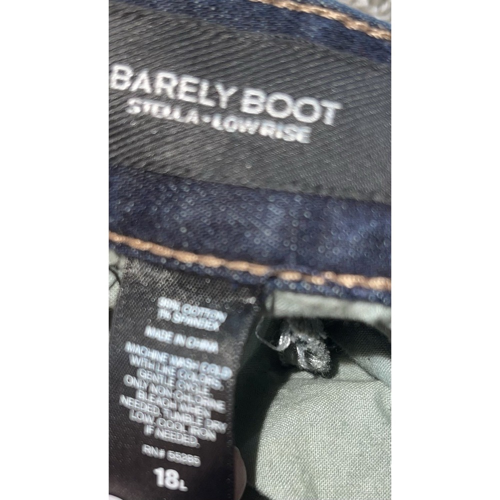 Express Stella Barely Bootcut Jeans Size 18L 18 Long Dark Wash Low Rise Y2K - Picture 3 of 8